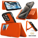 Dreem Fibonacci Wallet Case for iPhone 15 Pro Max | 2-in-1 Detachable Vegan Leather Cover [Orange]