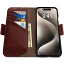 Dreem Fibonacci Wallet Case for iPhone 15 Pro Max | 2-in-1 Detachable Vegan Leather Cover [Coffee]