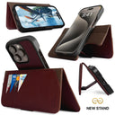 Dreem Fibonacci Wallet Case for iPhone 15 Pro Max | 2-in-1 Detachable Vegan Leather Cover [Coffee]