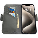 Dreem Fibonacci Wallet Case for iPhone 15 Pro Max | 2-in-1 Detachable Vegan Leather Cover [Grey]