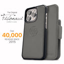 Dreem Fibonacci Wallet Case for iPhone 15 Pro Max | 2-in-1 Detachable Vegan Leather Cover [Grey]