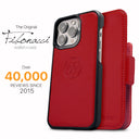 Dreem Fibonacci Wallet Case for iPhone 15 Pro Max | 2-in-1 Detachable Vegan Leather Cover [Red]