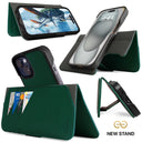 Dreem Fibonacci Wallet Case for iPhone 15 Plus | 2-in-1 Detachable Vegan Leather Cover [Green]