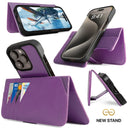 Dreem Fibonacci Wallet Case for iPhone 15 Pro Max | 2-in-1 Detachable Vegan Leather Cover [Purple]