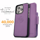 Dreem Fibonacci Wallet Case for iPhone 15 Pro Max | 2-in-1 Detachable Vegan Leather Cover [Purple]