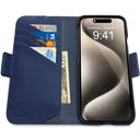 Dreem Fibonacci Wallet Case for iPhone 15 Pro Max | 2-in-1 Detachable Vegan Leather Cover [Royal]