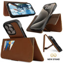 Dreem Fibonacci Wallet Case for iPhone 15 Pro Max | 2-in-1 Detachable Vegan Leather Cover [Chocolate]