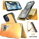 Dreem Fibonacci Wallet Case for iPhone 15 Plus | 2-in-1 Detachable Vegan Leather Cover [Gold]