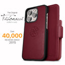 Dreem Fibonacci Wallet Case for iPhone 15 Pro Max | 2-in-1 Detachable Vegan Leather Cover [Burgundy]
