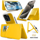 Dreem Fibonacci Wallet Case for iPhone 15 Pro Max | 2-in-1 Detachable Vegan Leather Cover [Yellow]
