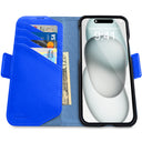 Dreem Fibonacci Wallet Case for iPhone 15 Plus | 2-in-1 Detachable Vegan Leather Cover [Ocean]