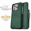 Dreem Fibonacci Wallet Case for iPhone 15 Pro Max | 2-in-1 Detachable Vegan Leather Cover [Green]