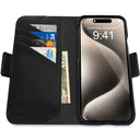 Dreem Fibonacci Wallet Case for iPhone 15 Pro Max | 2-in-1 Detachable Vegan Leather Cover [Black]