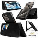 Dreem Fibonacci Wallet Case for iPhone 15 Pro Max | 2-in-1 Detachable Vegan Leather Cover [Black]