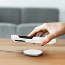 Dreem Empower Magnetic Wireless Charger Pad – Compatible with MagSafe for iPhone 16/15/14/13/12 & Qi-Certified Devices – Premium Vegan Leather [White]