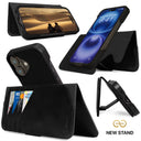 Dreem Fibonacci Wallet Case for iPhone 16 | 2-in-1 Detachable Vegan Leather Cover [Black]