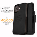 Dreem Fibonacci Wallet Case for iPhone 16 | 2-in-1 Detachable Vegan Leather Cover [Black]