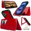 Dreem Fibonacci Wallet Case for iPhone 16 | 2-in-1 Detachable Vegan Leather Cover [Red]