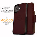 Dreem Fibonacci Wallet Case for iPhone 16 | 2-in-1 Detachable Vegan Leather Cover [Coffee]