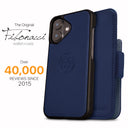 Dreem Fibonacci Wallet Case for iPhone 16 | 2-in-1 Detachable Vegan Leather Cover [Royal]
