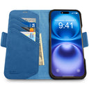 Dreem Fibonacci Wallet Case for iPhone 16 | 2-in-1 Detachable Vegan Leather Cover [Slate]