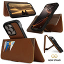Dreem Fibonacci Wallet Case for iPhone 16 Pro | 2-in-1 Detachable Vegan Leather Cover [Chocolate]