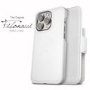 Dreem Fibonacci Wallet Case for iPhone 16 Pro | 2-in-1 Detachable Vegan Leather Cover [White]