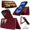 Dreem Fibonacci Wallet Case for iPhone 16 | 2-in-1 Detachable Vegan Leather Cover [Burgundy]