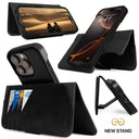 Dreem Fibonacci Wallet Case for iPhone 16 Pro | 2-in-1 Detachable Vegan Leather Cover [Black]