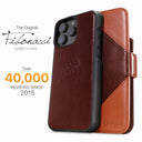 Dreem Fibonacci Wallet Case for iPhone 16 Pro | 3-in-1 Detachable Vegan Leather Cover [Coffee/Caramel]