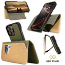 Dreem Fibonacci Wallet Case for iPhone 15 Plus | 2-in-1 Detachable Vegan Leather Cover with Built-in Kick-Stand, RFID Blocking Card Holder, MagSafe Compatible [Black]