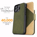 Dreem Fibonacci Wallet Case for iPhone 16 Pro | 3-in-1 Detachable Vegan Leather Cover [Olive/Khaki]