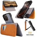 Dreem Fibonacci Wallet Case for iPhone 16 Pro | 3-in-1 Detachable Vegan Leather Cover [Grey/Rust]