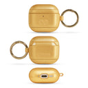 Dreem Om AirPods 4 Case Cover with Keychain Clip [Gold]