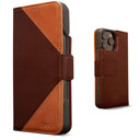 Dreem Fibonacci Wallet Case for iPhone 16 Pro Max | 3-in-1 Detachable Vegan Leather Cover [Coffee/Caramel]