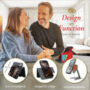 Dreem Fibonacci Wallet Case for iPhone 16 Pro | 2-in-1 Detachable Real Leather Cover [Graphite Blue]