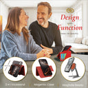 Dreem Fibonacci Wallet Case for iPhone 16 Pro | 2-in-1 Detachable Real Leather Cover [Red]