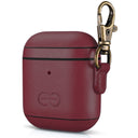 Dreem Om AirPods 1 & 2 Case Cover with Keychain Clip [Burgundy]