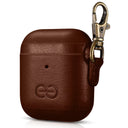 Dreem Om AirPods 1 & 2 Case Cover with Keychain Clip [Coffee]
