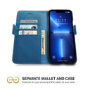 Dreem Fibonacci Wallet Case for iPhone 13 Pro | 2-in-1 Detachable Vegan Leather Cover [Slate]