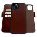 Dreem Fibonacci Wallet Case for iPhone 13 | 2-in-1 Detachable Vegan Leather Cover [Coffee]