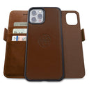 Dreem Fibonacci Wallet Case for iPhone 13 Pro | 2-in-1 Detachable Vegan Leather Cover [Chocolate]