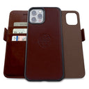 Dreem Fibonacci Wallet Case for iPhone 13 Pro Max | 2-in-1 Detachable Vegan Leather Cover [Coffee]