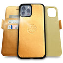 Dreem Fibonacci Wallet Case for iPhone 13 Pro | 2-in-1 Detachable Vegan Leather Cover [Gold]