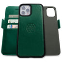 Dreem Fibonacci Wallet Case for iPhone 13 Pro | 2-in-1 Detachable Vegan Leather Cover [Green]