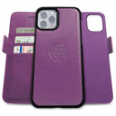 Dreem Fibonacci Wallet Case for iPhone 13 Pro | 2-in-1 Detachable Vegan Leather Cover [Purple]