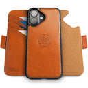 Dreem Fibonacci Wallet Case for iPhone 15 Plus | 2-in-1 Detachable Vegan Leather Cover [Caramel]