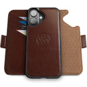 Dreem Fibonacci Wallet Case for iPhone 15 Plus | 2-in-1 Detachable Vegan Leather Cover [Coffee]