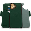 Dreem Fibonacci Wallet Case for iPhone 15 Plus | 2-in-1 Detachable Vegan Leather Cover [Green]