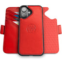 Dreem Fibonacci Wallet Case for iPhone 15 Plus | 2-in-1 Detachable Vegan Leather Cover [Red]